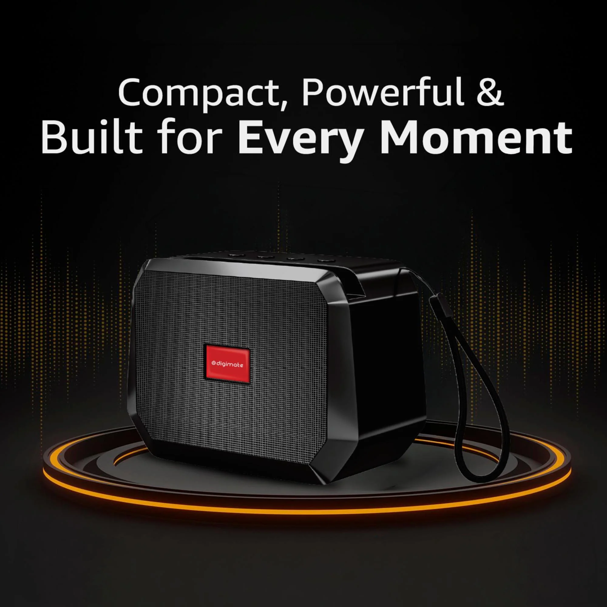 Digimate Boom Brick 10W Bluetooth Speaker with 800mAh Battery, 8H Playtime, Deep Bass Sound ( (DG-S-Boom, Black) - Image 3