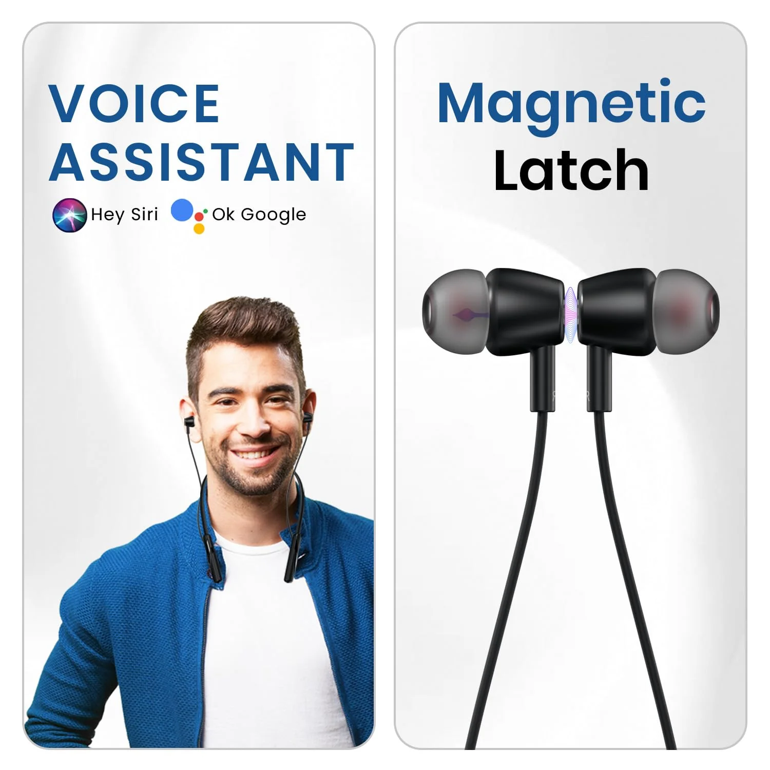 Digimate Dhun Neckband With 24 Hours Playtime, Bluetooth 5.2, 300mAh Battery, Type-C Fast Charge, Built-in Mic (DG-NB-1013-Black) - Image 5