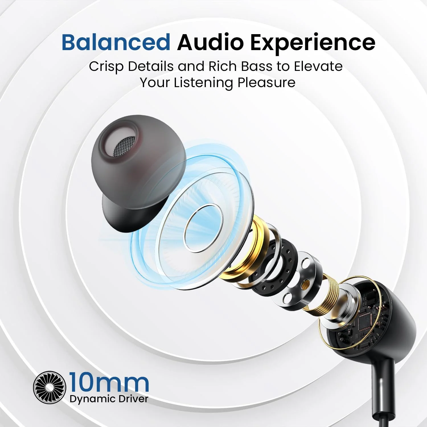 Digimate Dhun Neckband With 24 Hours Playtime, Bluetooth 5.2, 300mAh Battery, Type-C Fast Charge, Built-in Mic (DG-NB-1013-Black) - Image 6