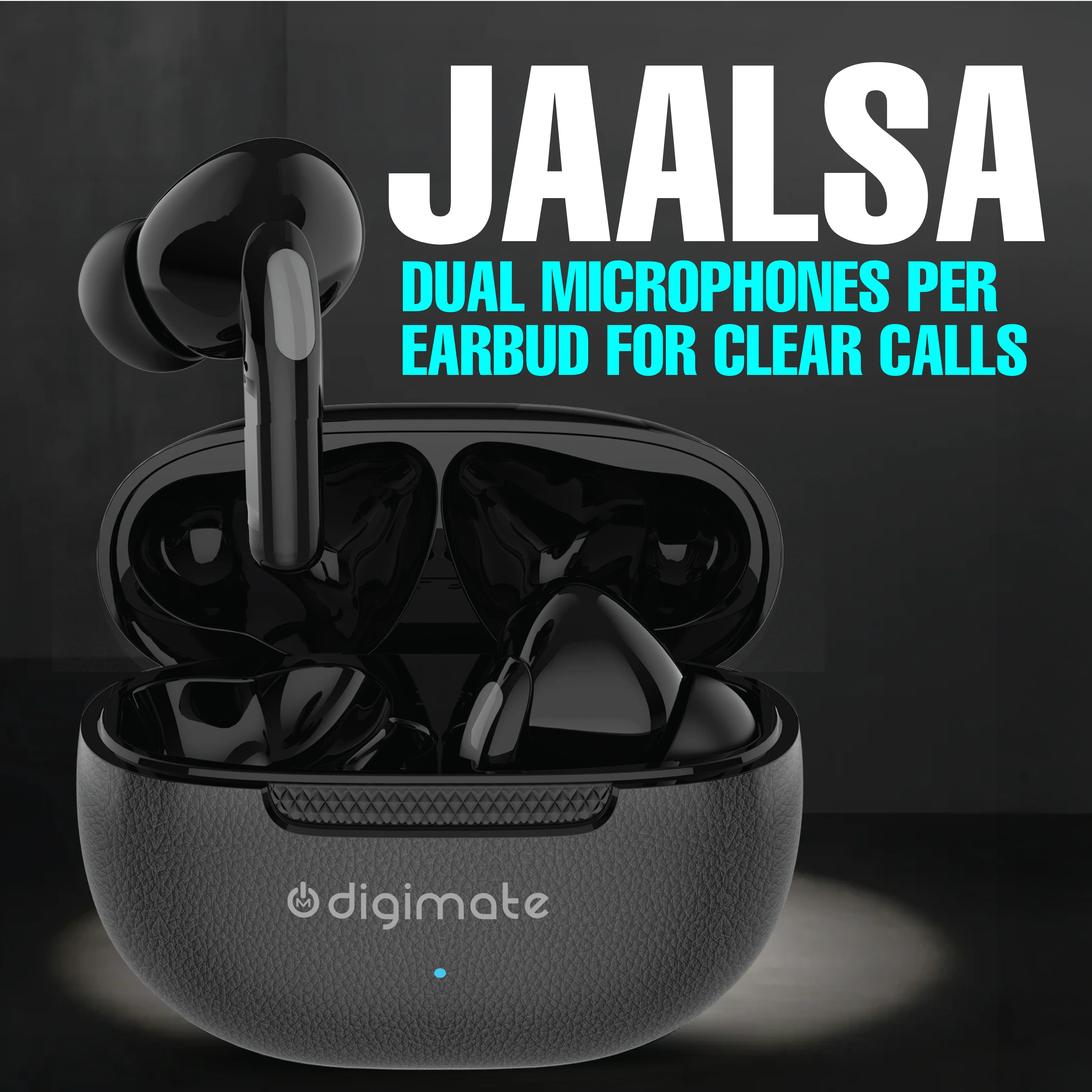 Digimate Jaalsa 300 Mins Playtime TWS Earbuds with Bluetooth 5.3, Dual Mic, 200mAh Battery (DG-EB-JAALSA-02) - Image 6