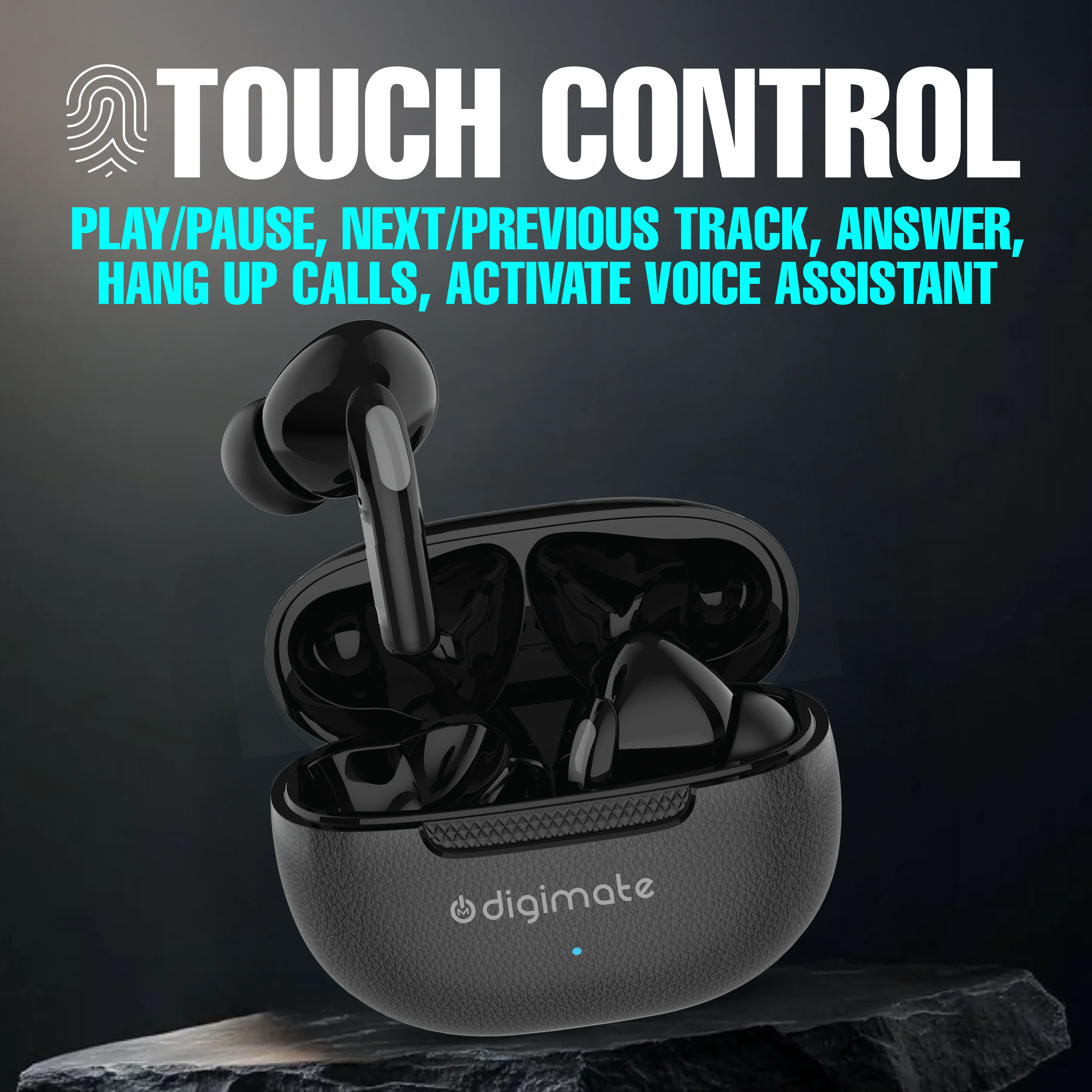 Digimate Jaalsa 300 Mins Playtime TWS Earbuds with Bluetooth 5.3, Dual Mic, 200mAh Battery (DG-EB-JAALSA-02) - Image 9