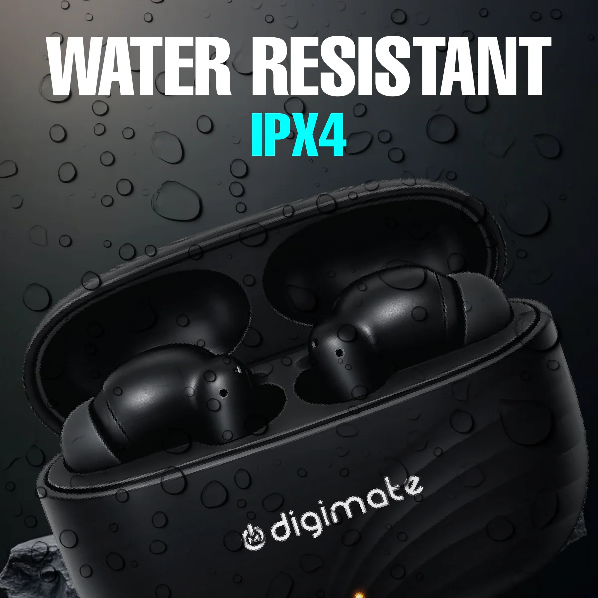 Digimate Raaga Wireless Earbuds with 100Hrs Playtime, Bluetooth 5.4, 10MM Driver, IPX4 Water Resistant, HD Mic, Type-C Charging (DG-EB-RAAGA-01) - Image 9