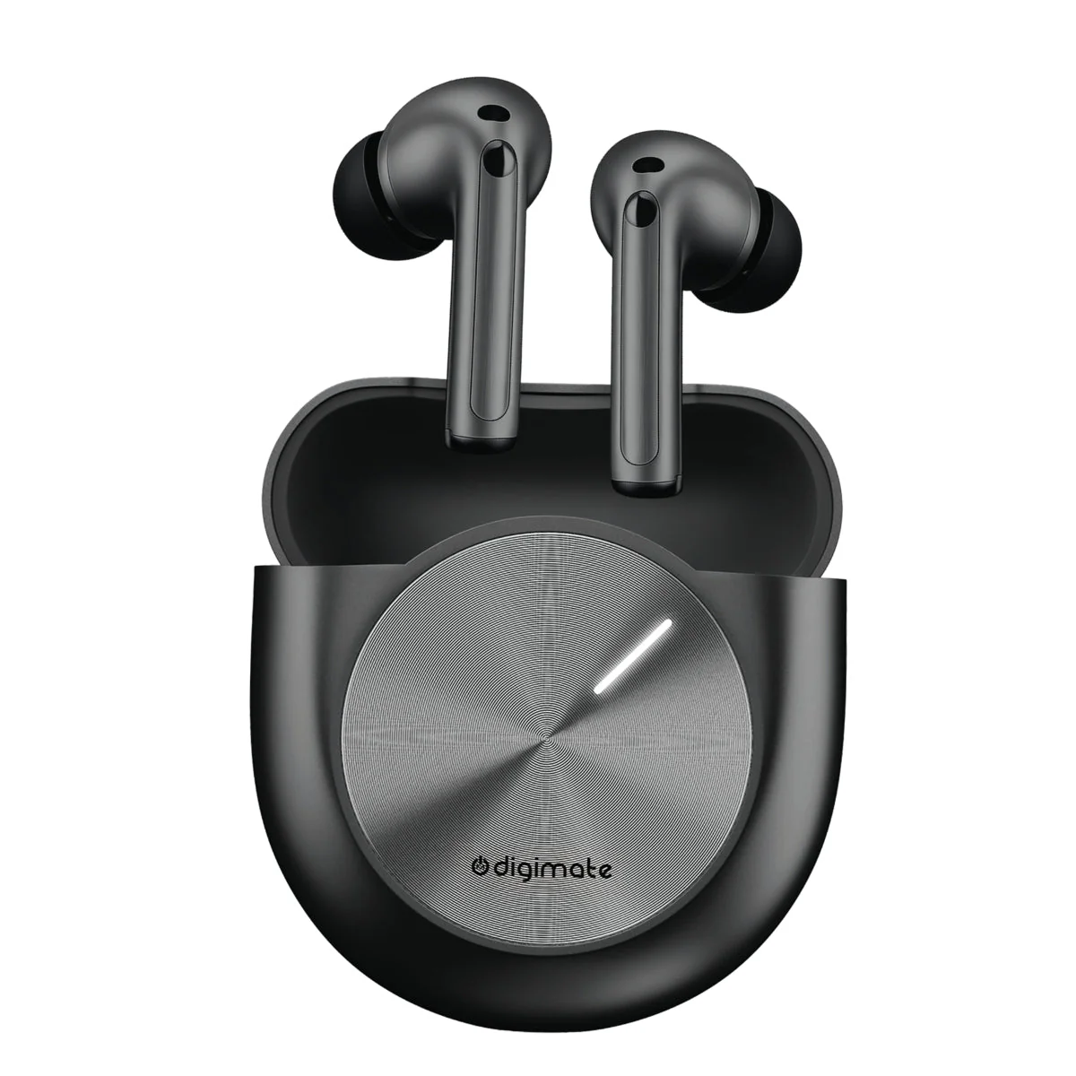 Digimate Silence Wireless Earbuds with 180H Playtime, Bluetooth 5.4, Dual Mic, Fast Type-C Charging (DG-EB-SILE9-CE, Black) - Image 2
