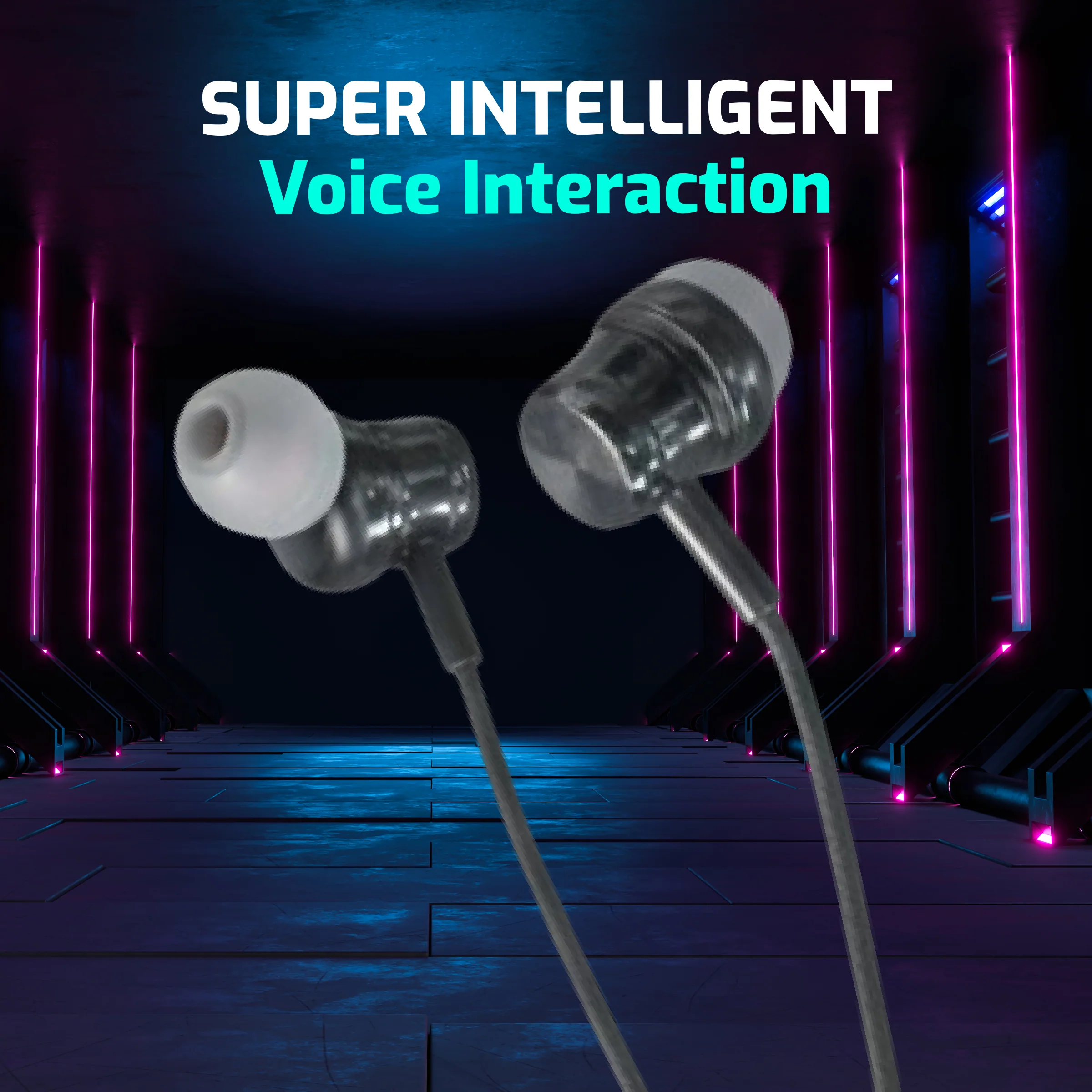 Digimate Yodha Neckband, 24Hrs Playtime, 5.1 Bluetooth Type-C Fast Charging, High-Quality Mic (DG-NB-1009-Black) - Image 5