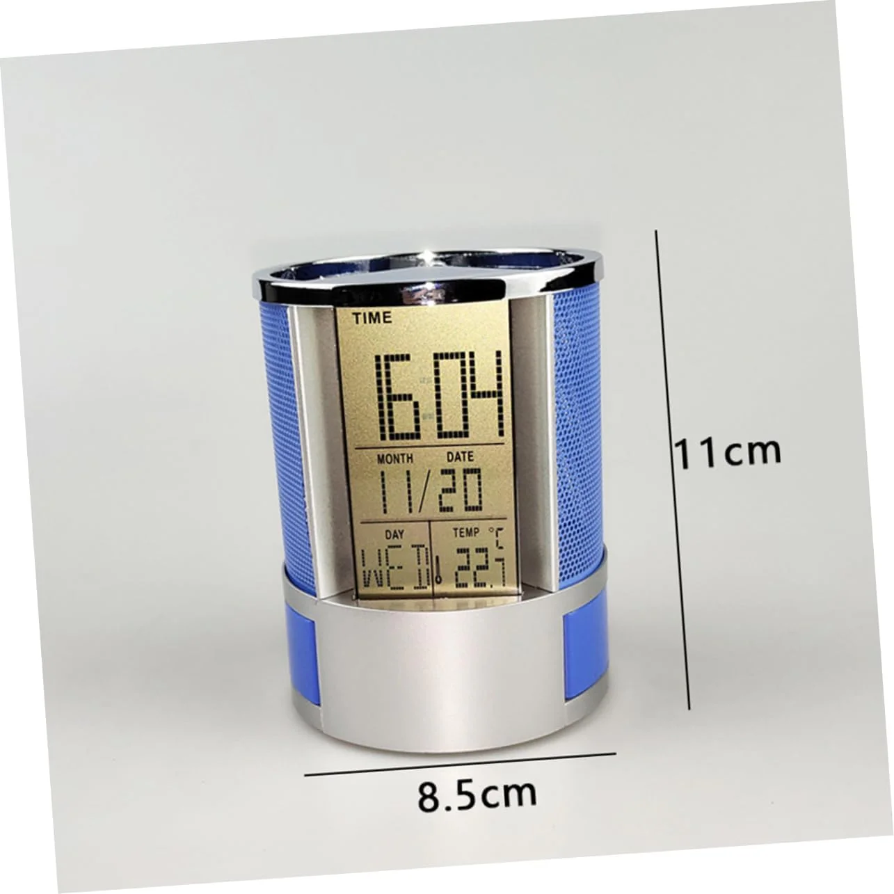 Digital Clock Pen holder For Office Calendar Temperature Display 1 pc - Image 3