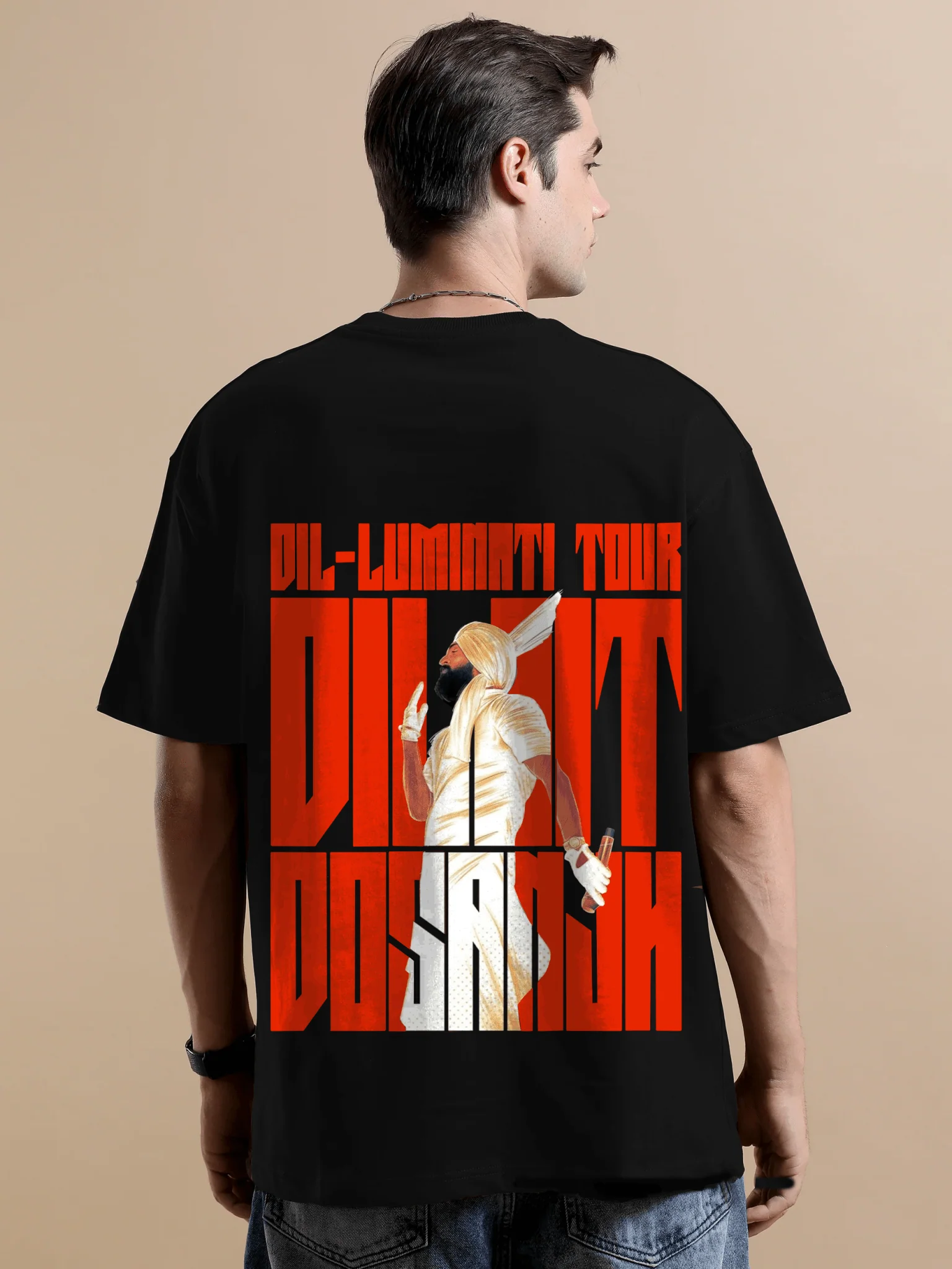 Diljit Goat Black Oversize T-Shirt - Image 4