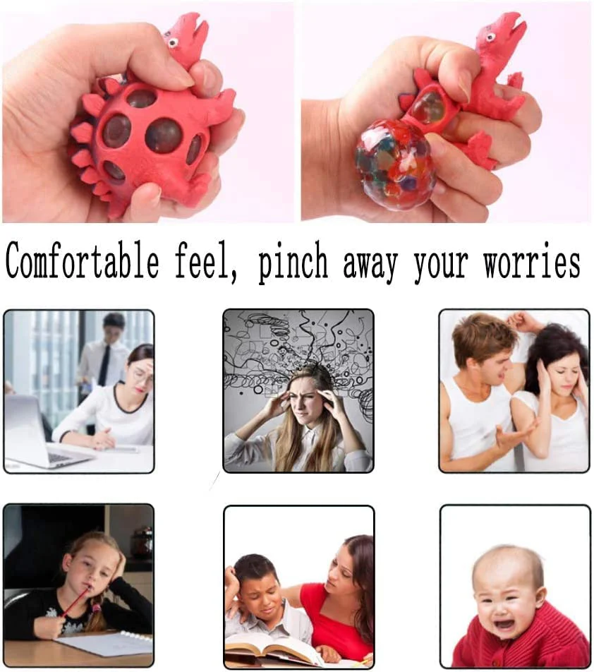 Dino Squeeze: Dinosaur Stress Relief Mesh Ball for Kids - Image 2