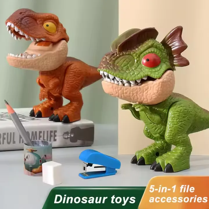 DinoKit: Unique 5-in-1 Dinosaur Stationery Set with Pencil Case & Writing Essentials – Fun School Supplies & Perfect Gift for Kids - Image 3