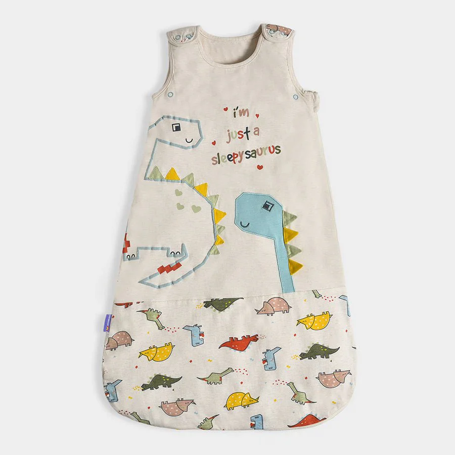 Dinomite Sleepy Saurus Baby Sleeping Bag Cream
