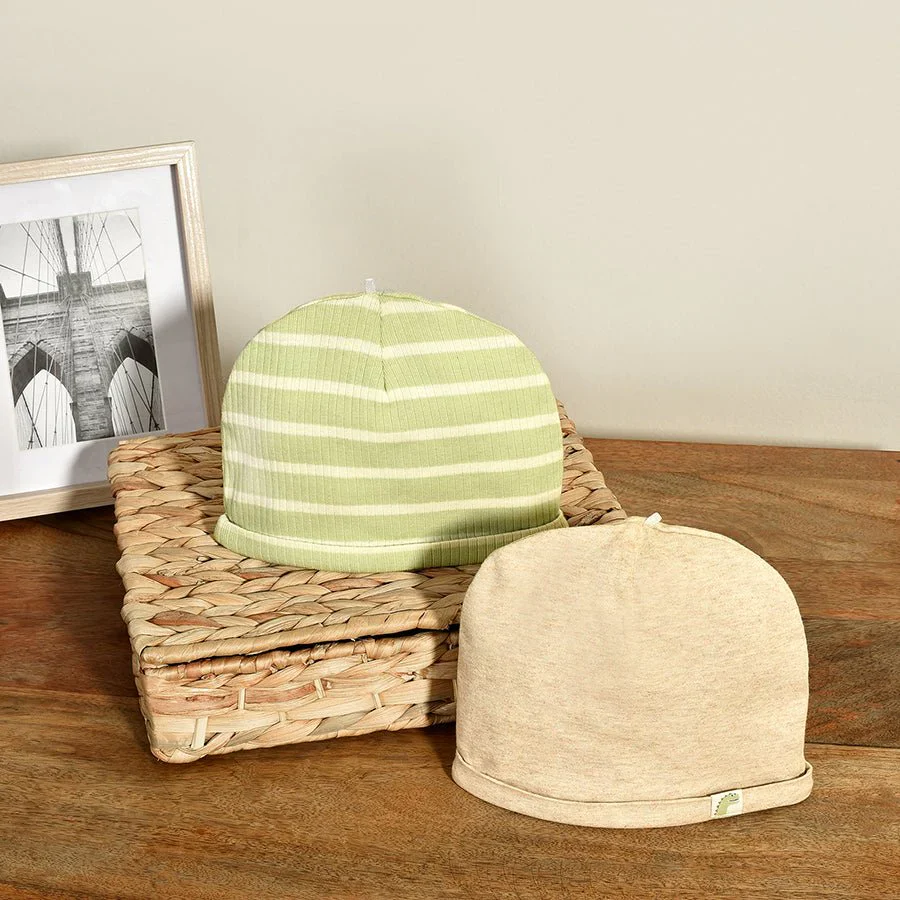 Dinomite Solid & Striper Baby Cap Set Pack Of 2 - Image 3