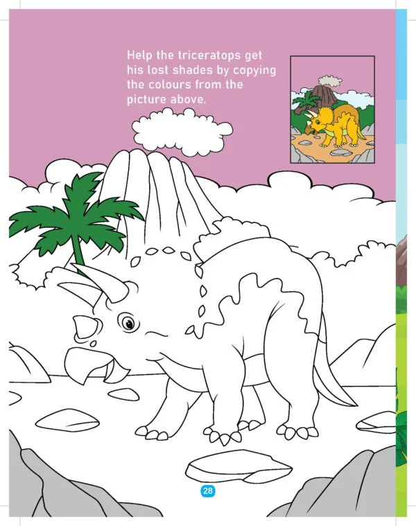 Dinosaur Activity and Colouring Book - Die Cut Animal Shaped Book - Image 10