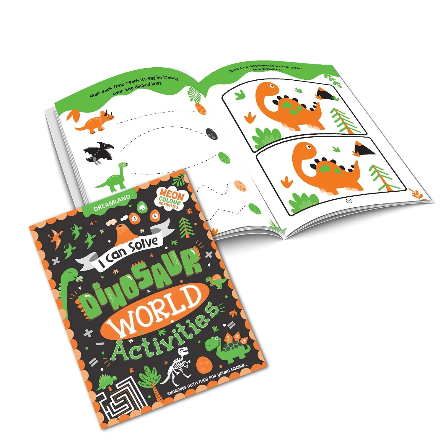 Dinosaur World Activities – I Can Solve Activity Book for Kids Age 4- 8 Years | With Colouring Pages, Mazes, Dot-to-Dots - Image 4