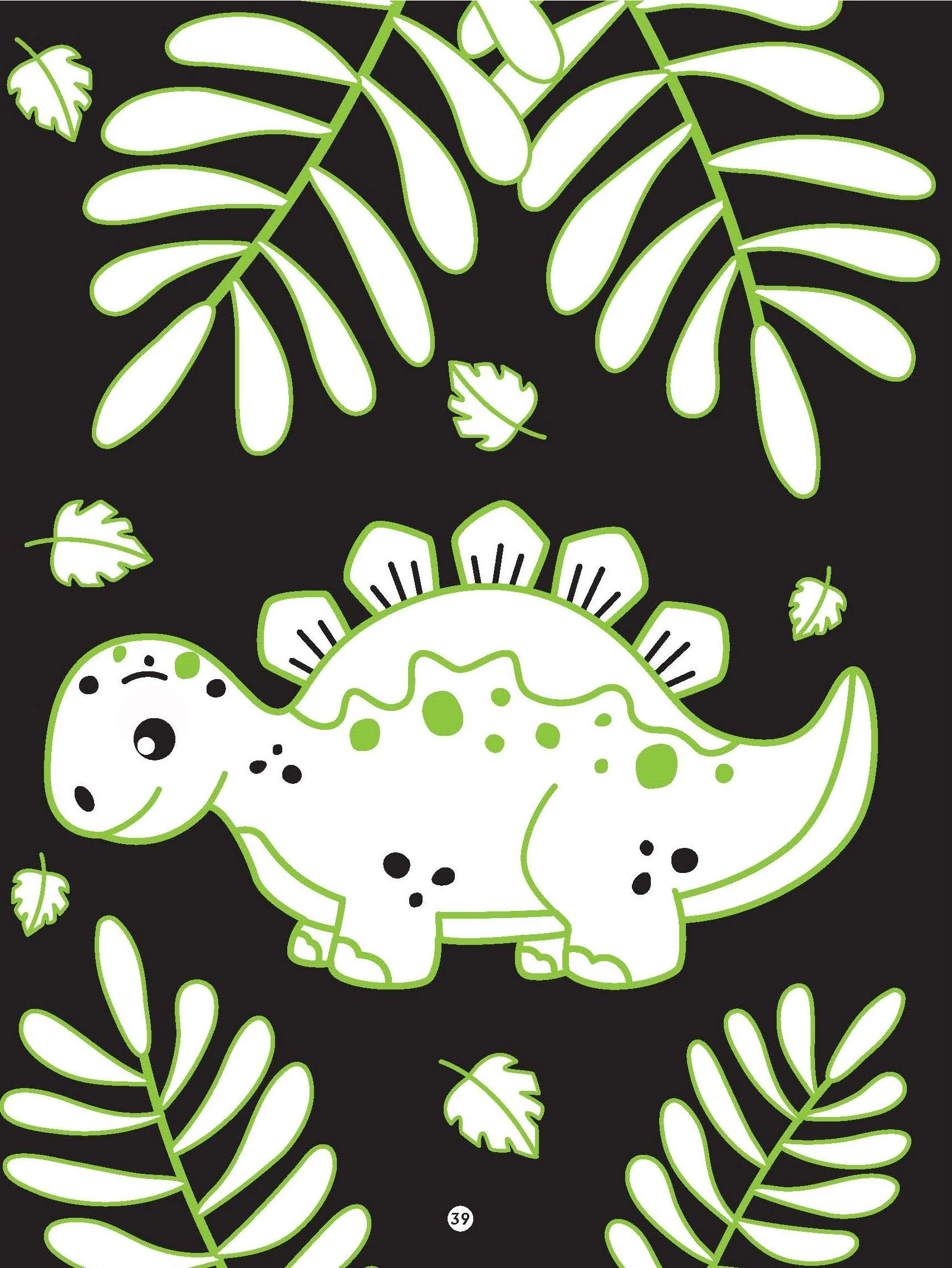 Dinosaurs Neon Colouring World Book for Kids Age 4 - 7 years with Neon Pens - Image 9