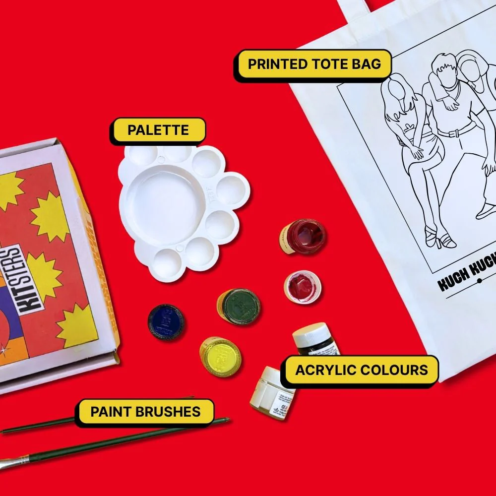 DIY Tote Bag Painting Kit - Kuch Kuch Hota Hai - Image 3