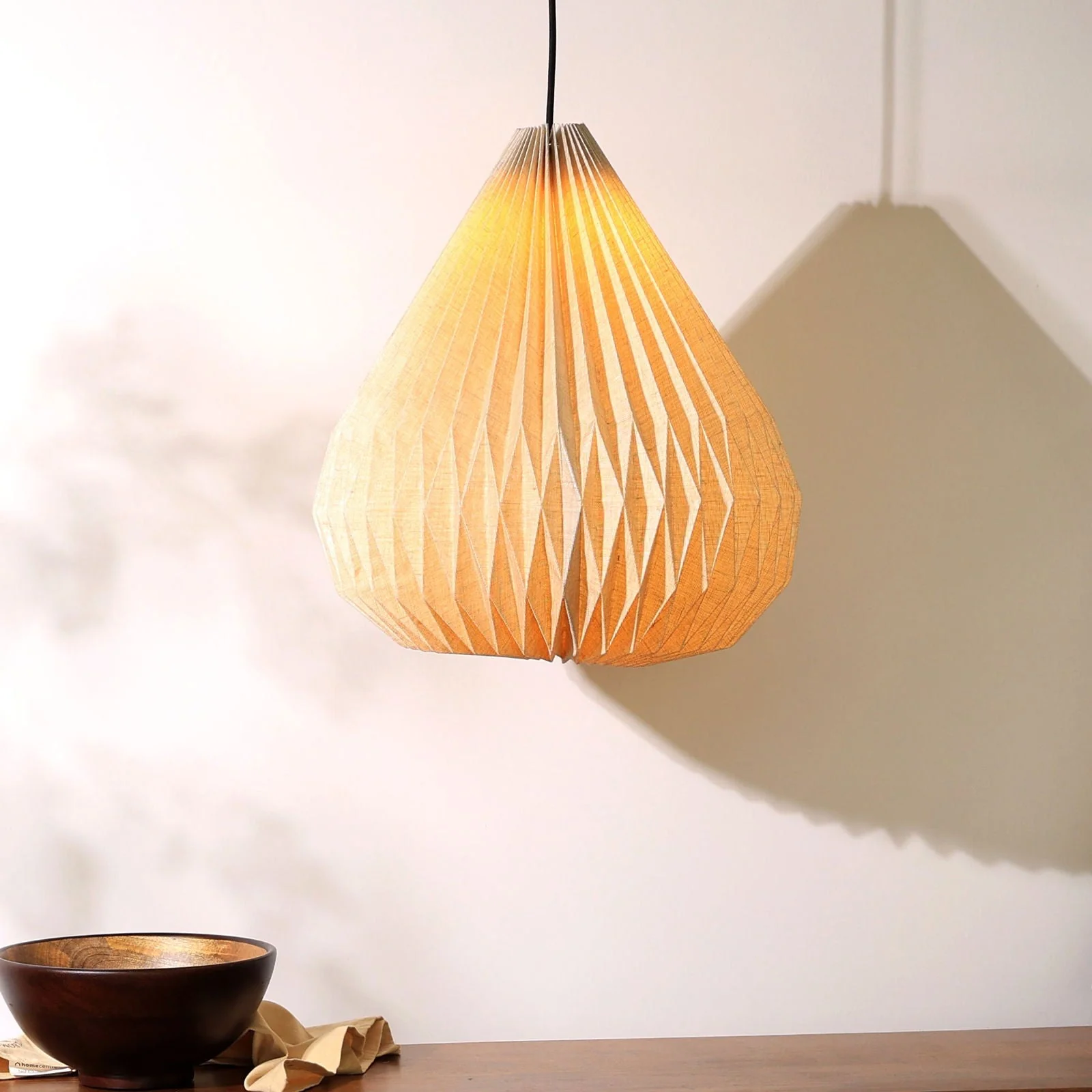 Dome Pendant Lamp - 100% European Linen Pendant Light, Elegant Dome Shape, Modern Design Hanging Light - Image 3