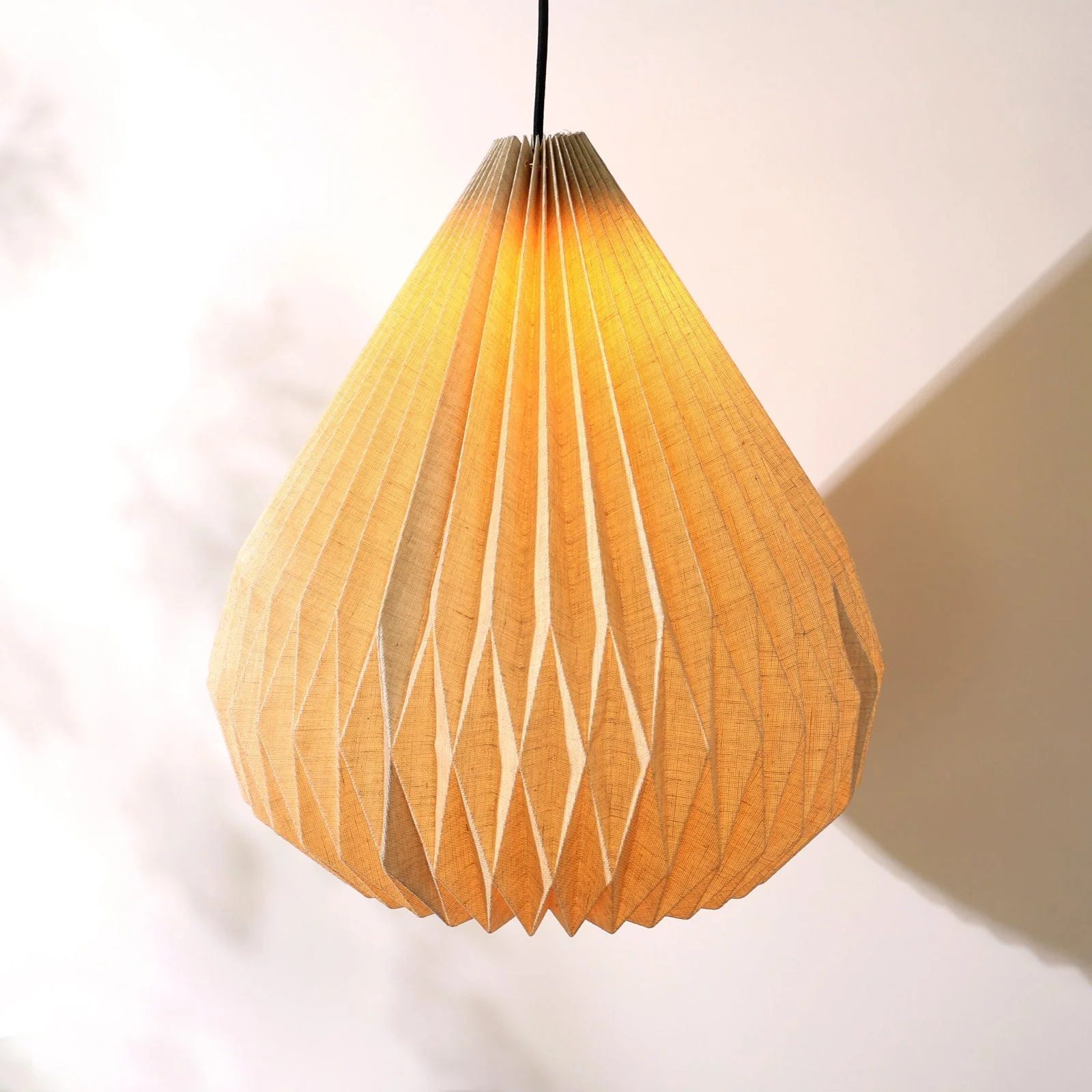 Dome Pendant Lamp - 100% European Linen Pendant Light, Elegant Dome Shape, Modern Design Hanging Light - Image 4