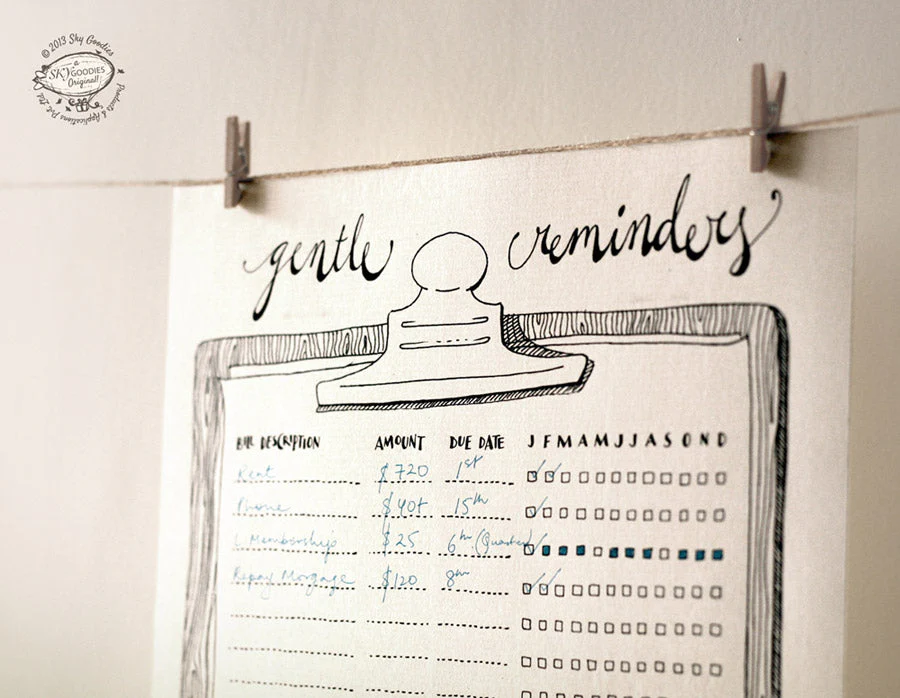 Doodle To-Do Lists, Bill Reminders and Fridge Magnet Set - Image 4
