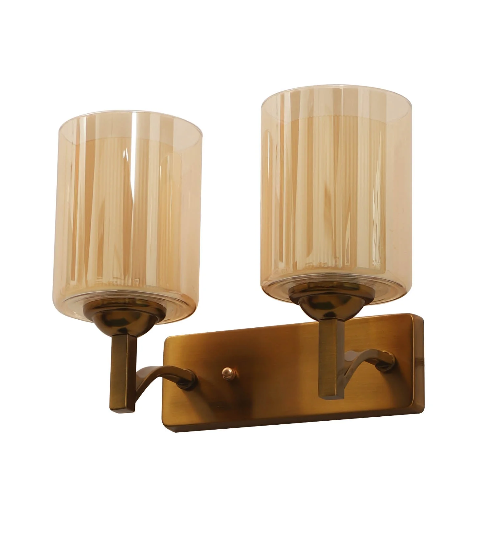 Double Bulb Wrought Iron Rustic Finish Wall Light - Image 2