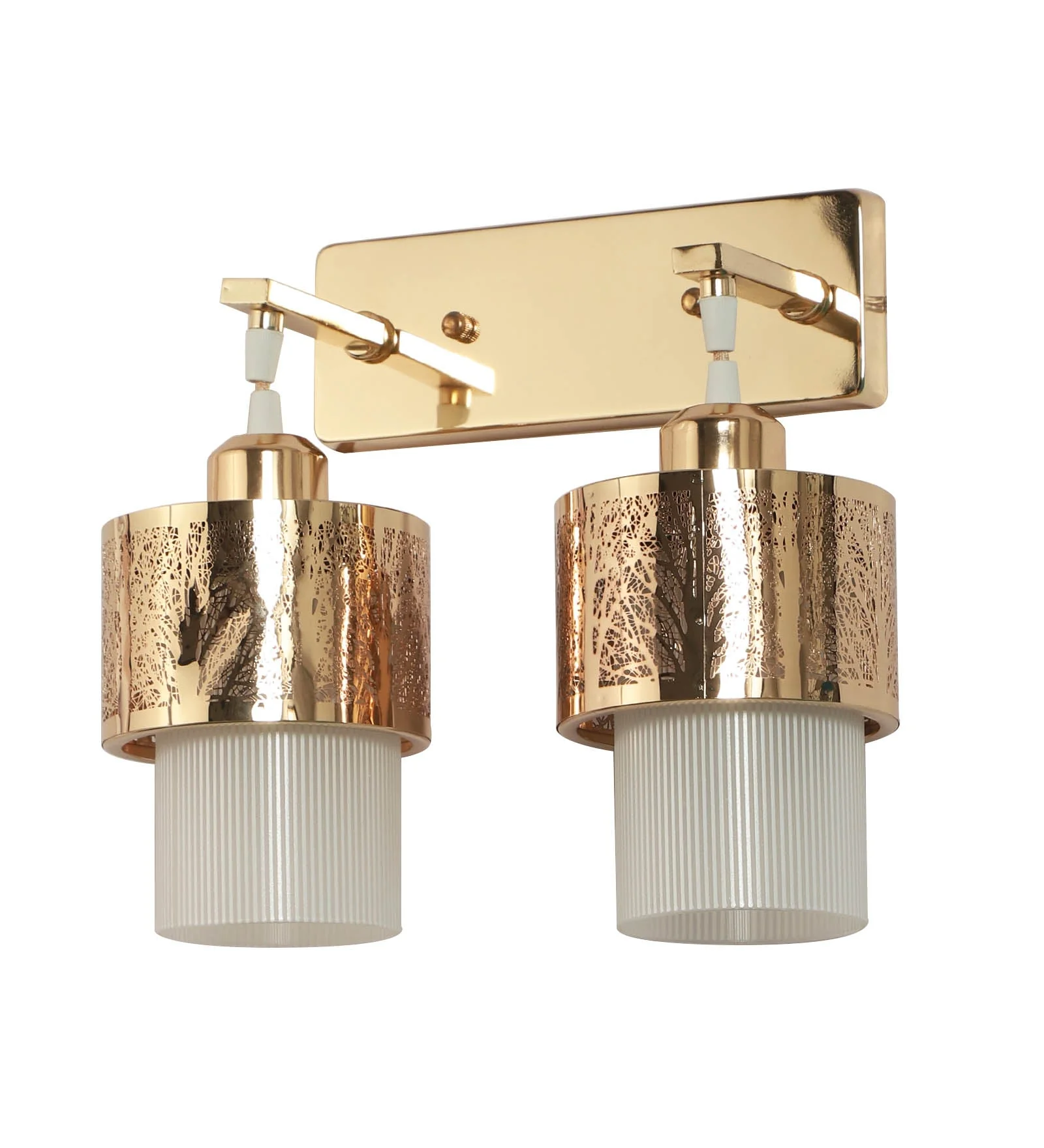 Double Hanging Golden Finish Wall Light - Image 2