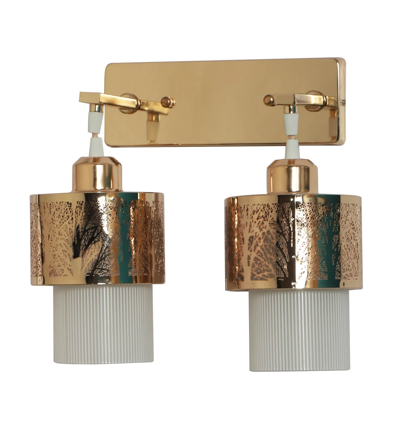 Double Hanging Golden Finish Wall Light - Image 5