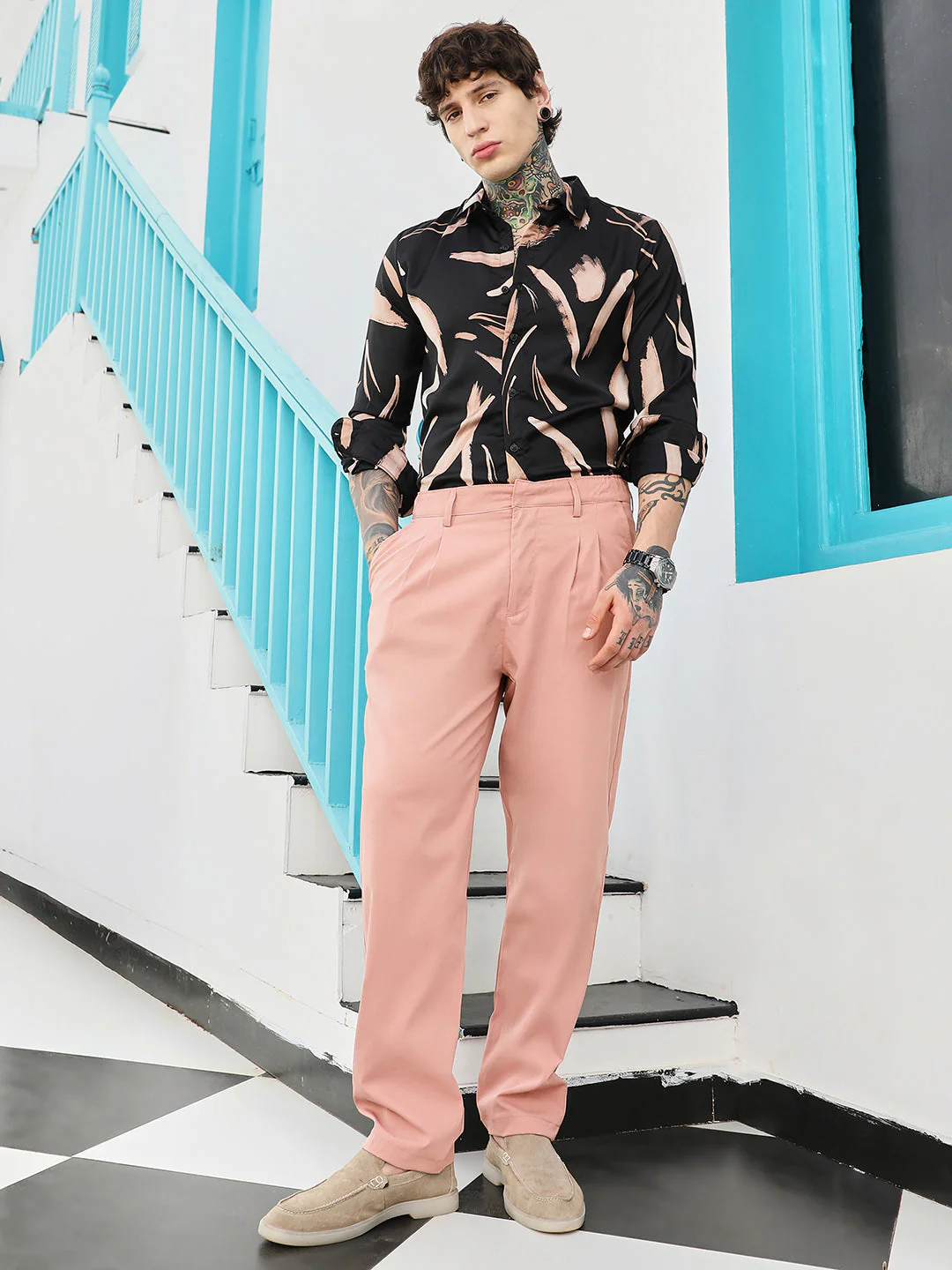 Double-Pleated Tailored Trousers - Image 5