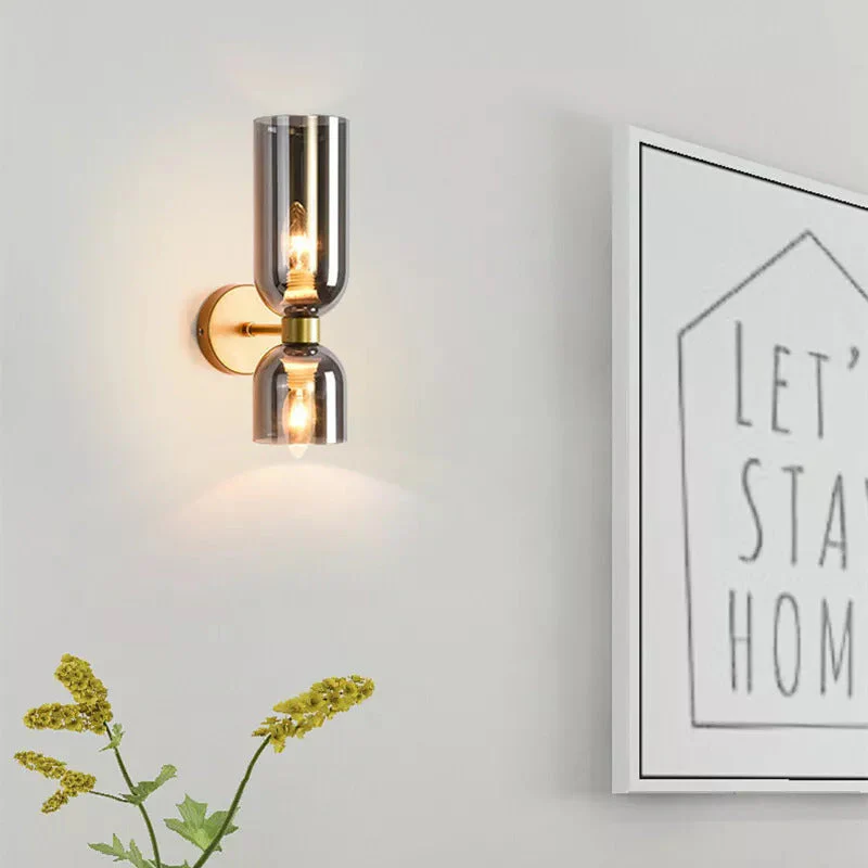 Double Shade Glass Wall Lamp - Image 6