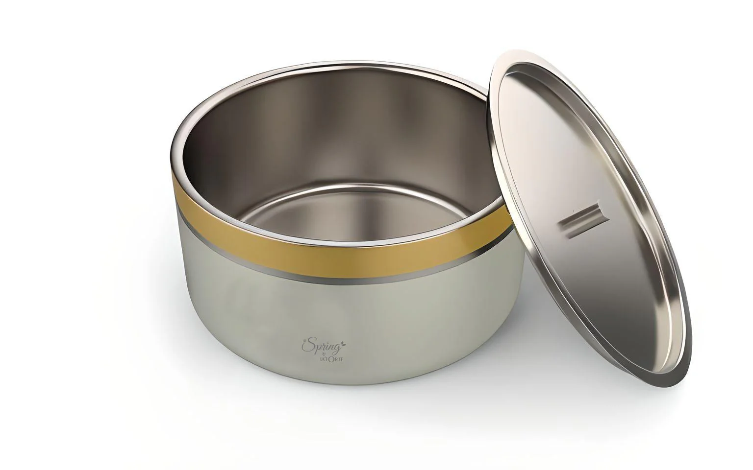 Double Wall Stainless Steel Casserole with Lid | 1200ml Capacity (1700ml Without Lid) | Food-Grade Steel | Multipurpose Serving Bowl | Black & Beige - Image 10