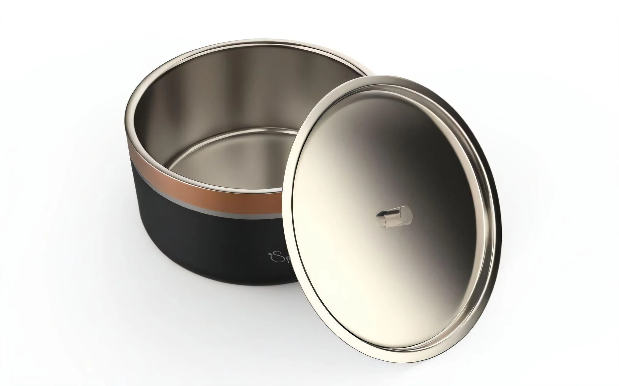 Double Wall Stainless Steel Casserole with Lid | 1200ml Capacity (1700ml Without Lid) | Food-Grade Steel | Multipurpose Serving Bowl | Black & Beige - Image 7