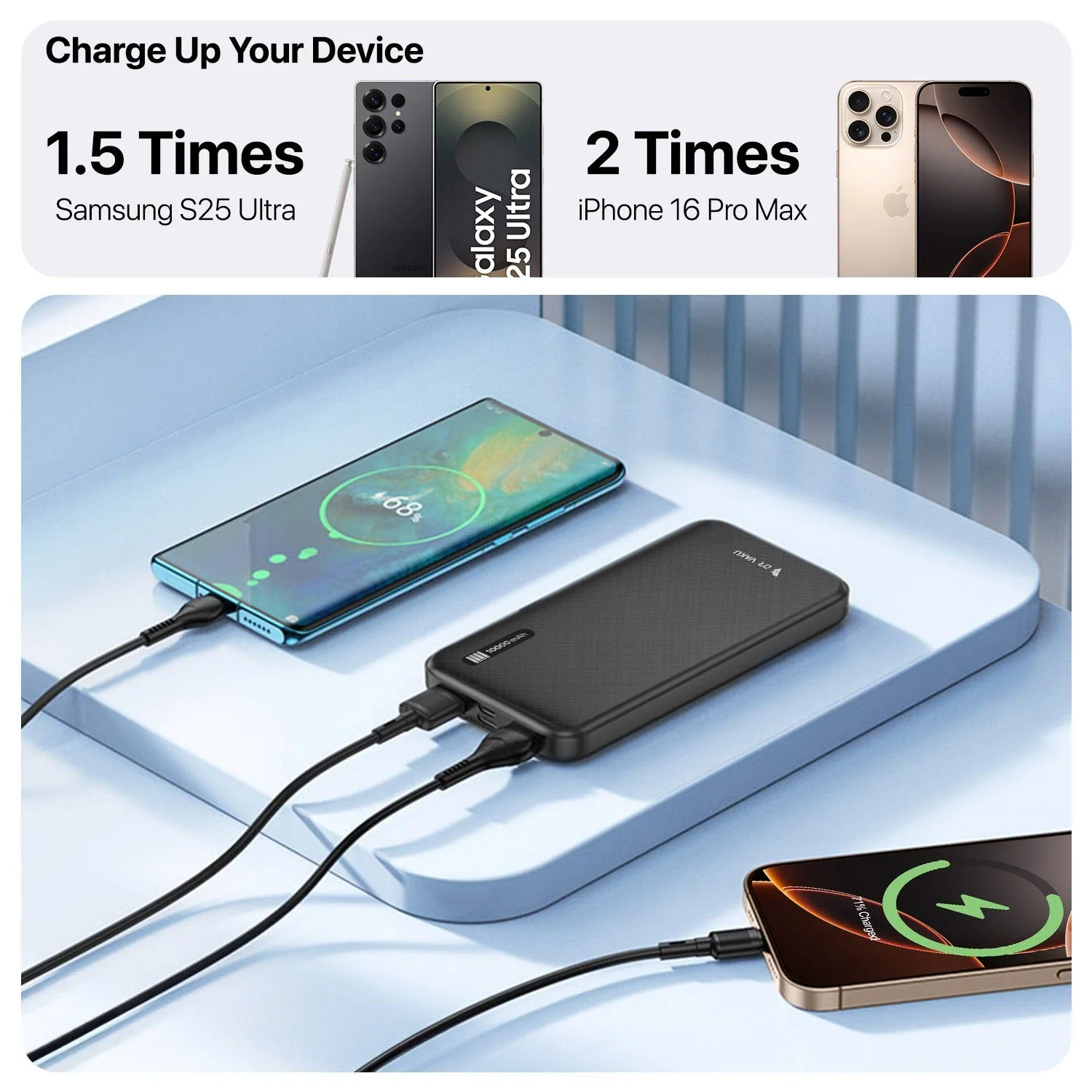 Dr Vaku ® CYREX 10000mAh Power Bank Dual USB Fast Charge - Image 3