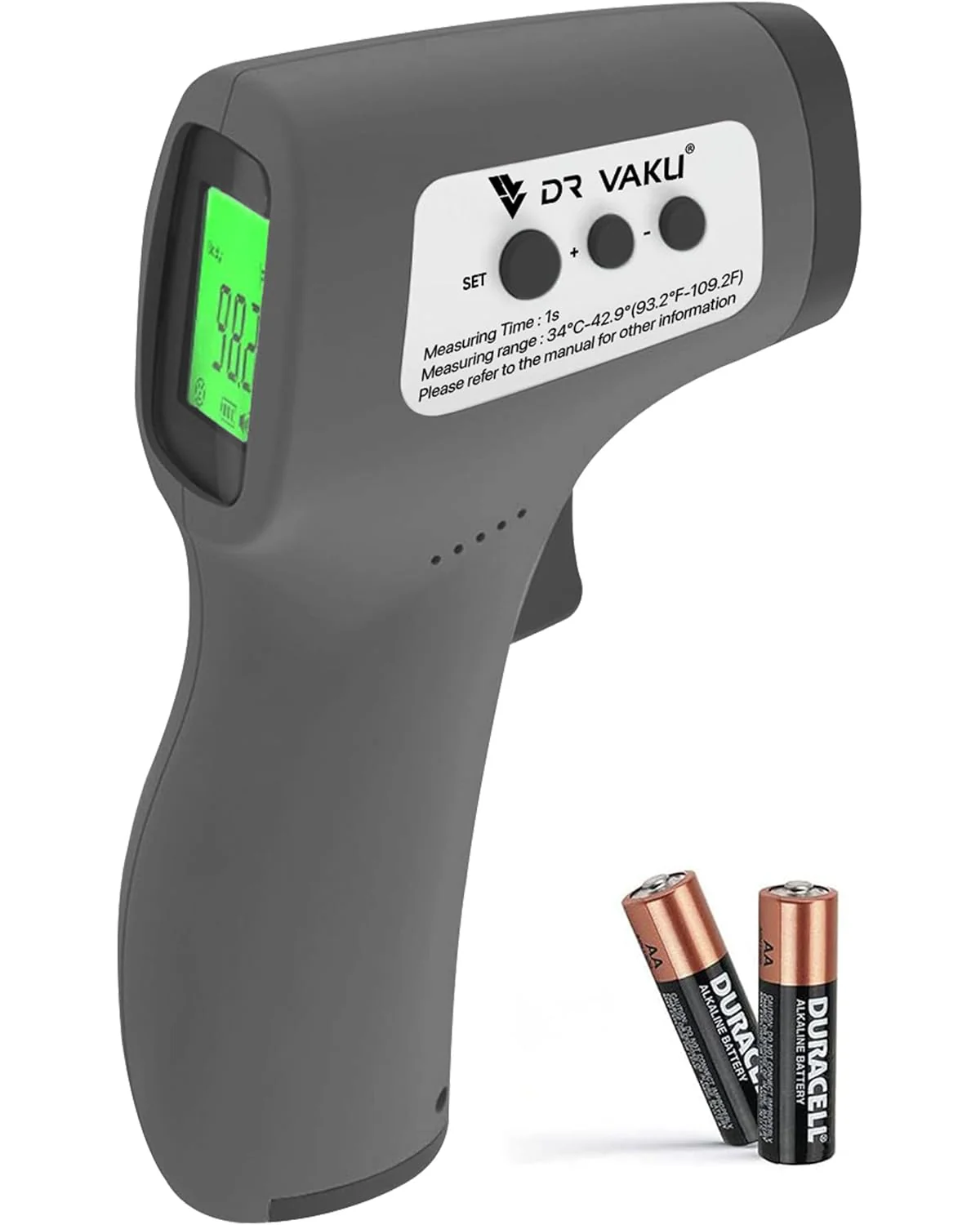 DR VAKU ® Infrared Digital Temperature Gun, Resolution Infrared Thermometer, Multi-Purpose, Wide Range, Non-Contact [With Free Battery] - Image 2