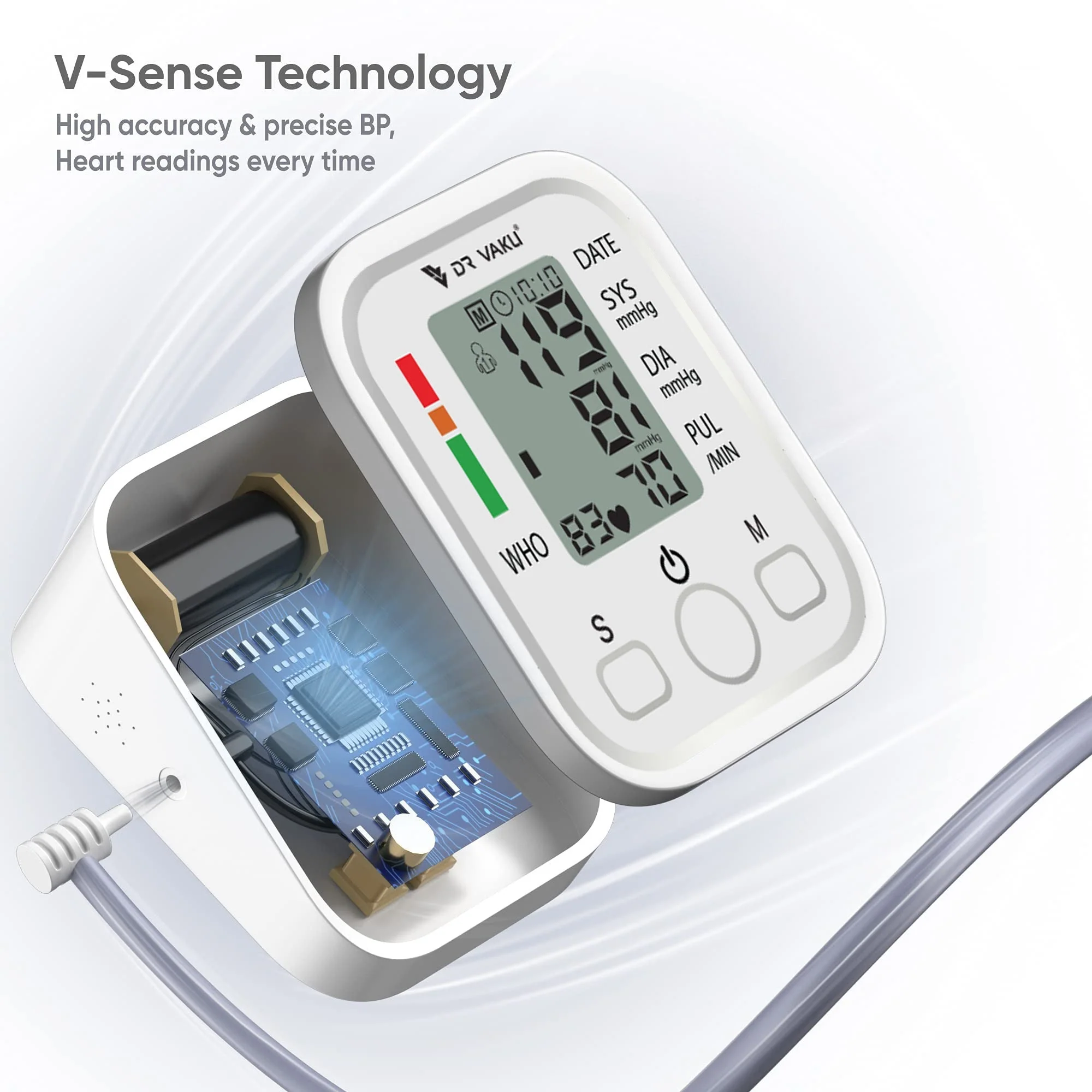 DR VAKU® Blood Pressure Monitor FDA Approved Automatic Upper Arm BP Machine & Digital BP Monitor Cuff Kit Accurate Measurement Largest Display Carrying Case - Image 7