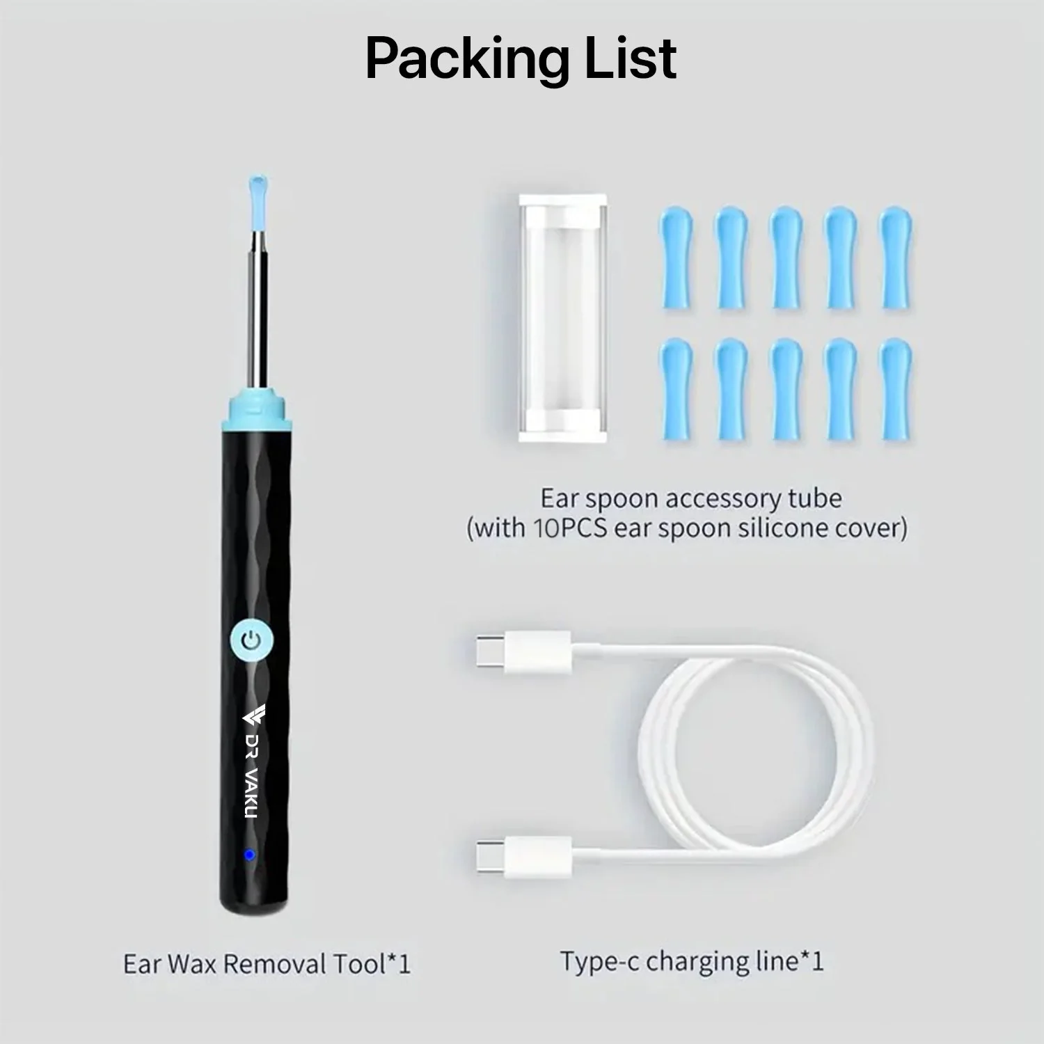 DR VAKU® Earocam Earwax Removal Tool with 1080p Wireless Camera Waterproof Visual Ear Scope Compatible with Android,iOS - Black - Image 11