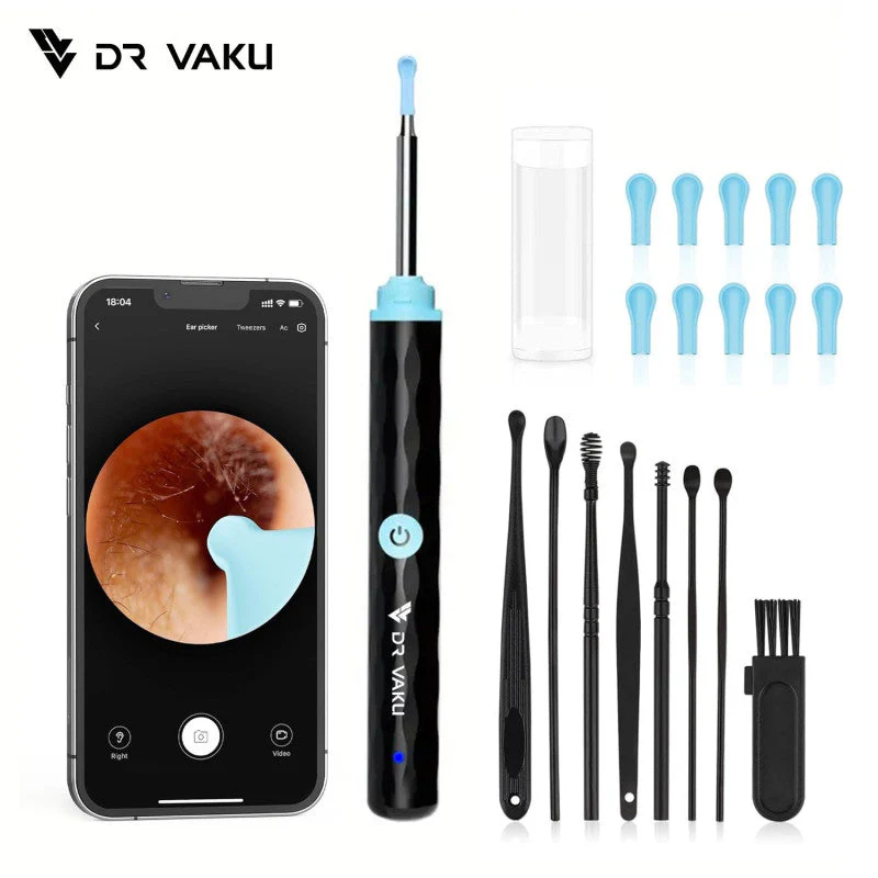 DR VAKU® Earocam Earwax Removal Tool with 1080p Wireless Camera Waterproof Visual Ear Scope Compatible with Android,iOS - Black - Image 13