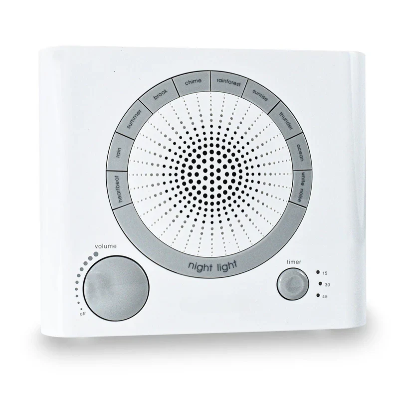 DreamWave: Sleep Therapy Sound Machine with Natural Soothing Sounds, Anxiety Relief, Auto-Off Timer & Battery/Adapter Power Options