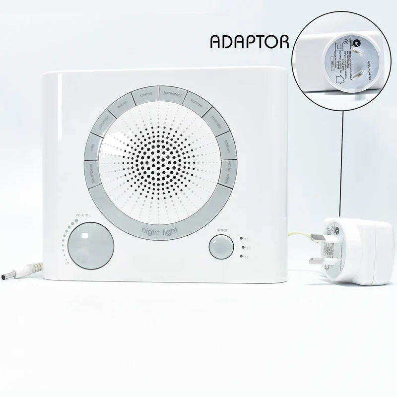 DreamWave: Sleep Therapy Sound Machine with Natural Soothing Sounds, Anxiety Relief, Auto-Off Timer & Battery/Adapter Power Options - Image 5