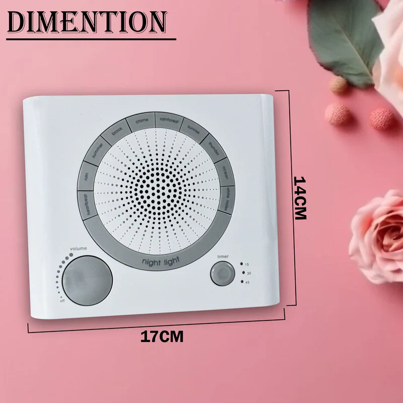 DreamWave: Sleep Therapy Sound Machine with Natural Soothing Sounds, Anxiety Relief, Auto-Off Timer & Battery/Adapter Power Options - Image 7