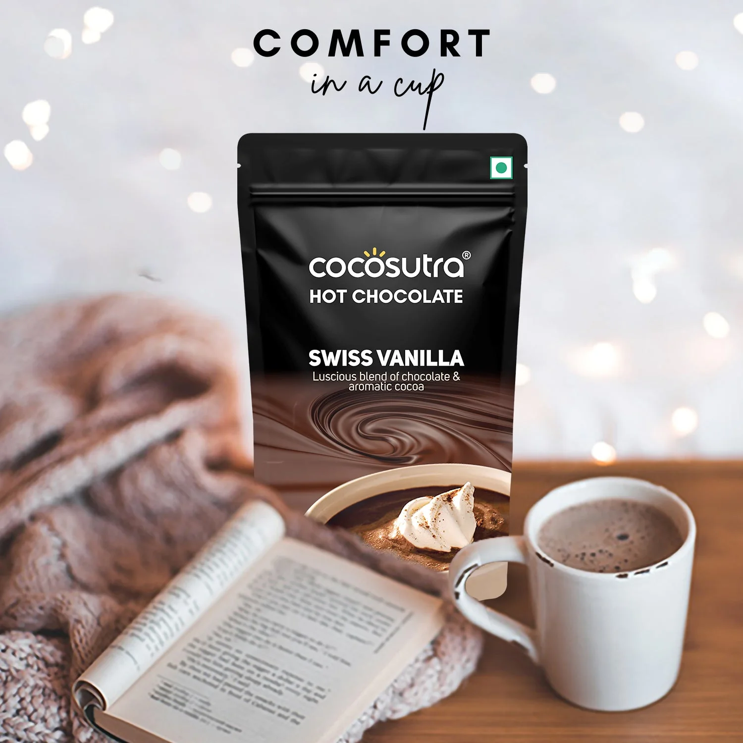 Drinking Chocolate Mix Collection - 4 in 1 Pack | Swiss Vanilla, Mexican Spiced, Caramel & Mocha (100 g each) - Image 5