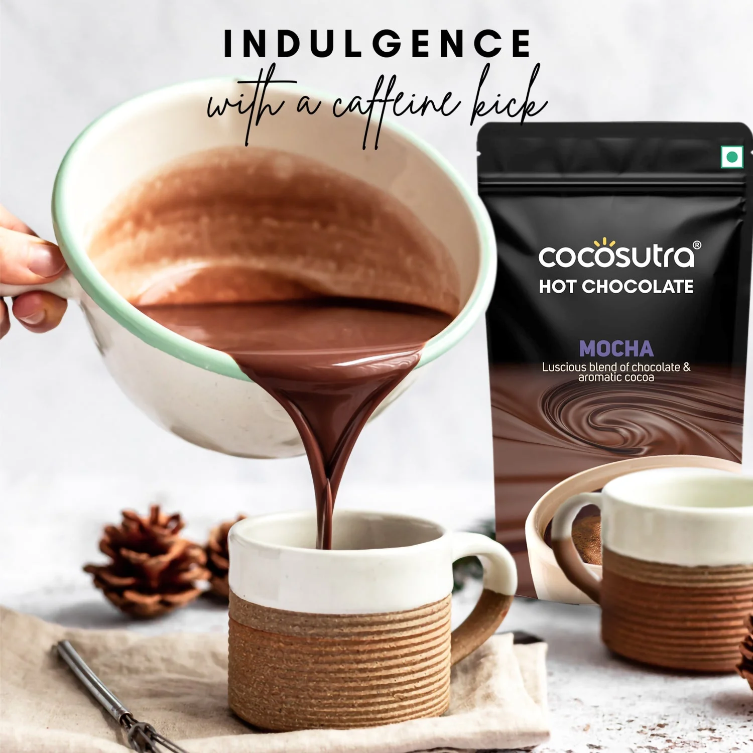 Drinking Chocolate Mix Collection - 4 in 1 Pack | Swiss Vanilla, Mexican Spiced, Caramel & Mocha (100 g each) - Image 6