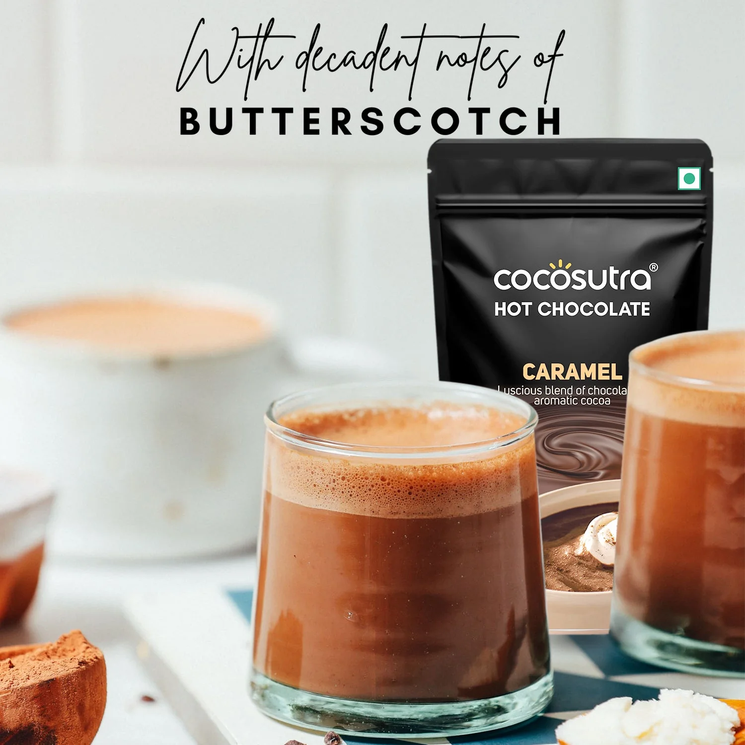 Drinking Chocolate Mix Collection - 4 in 1 Pack | Swiss Vanilla, Mocha, Caramel & Hazelnut | 100 g Each - Image 7
