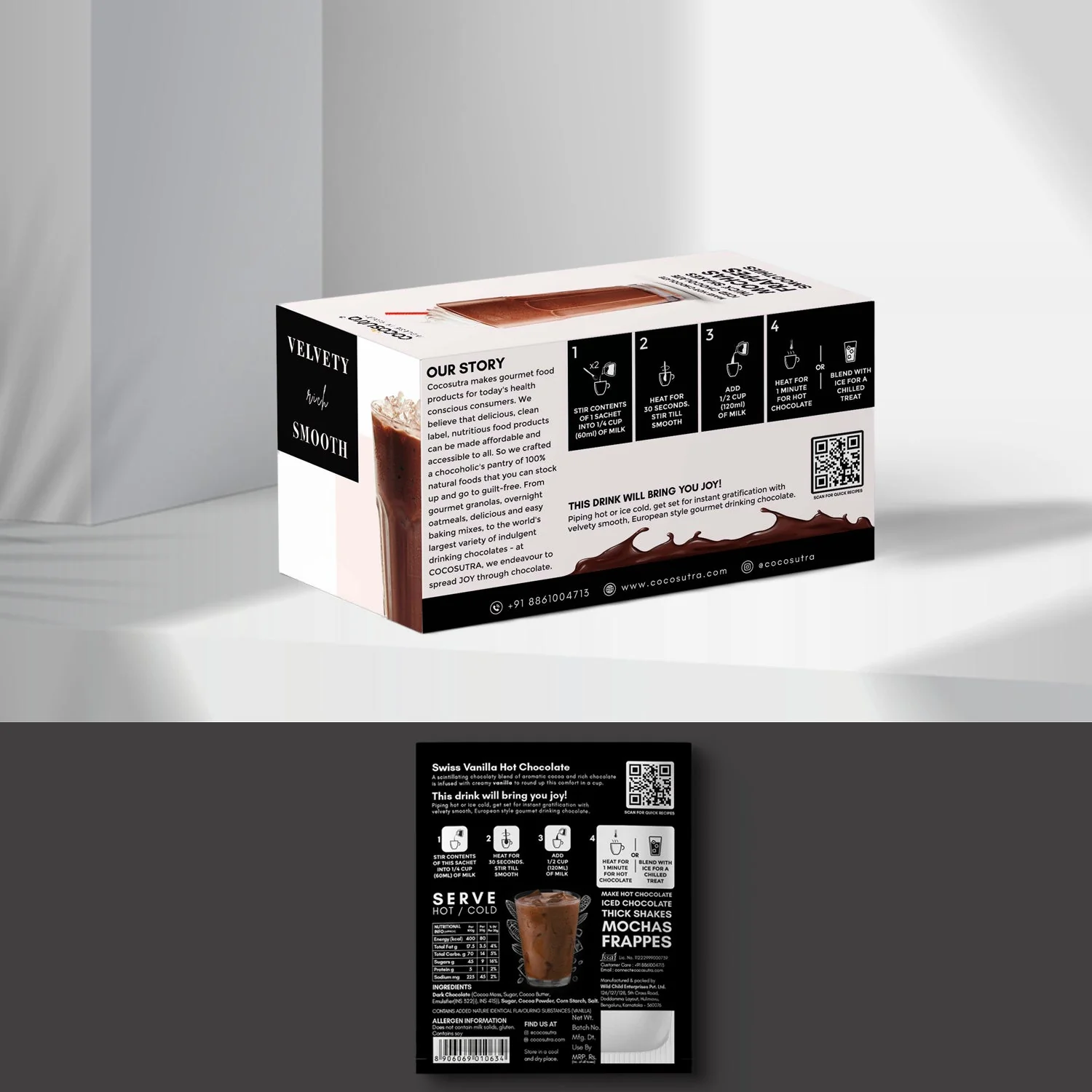 Drinking Chocolate Mix - Swiss Vanilla | 20 Single Serves - Image 2