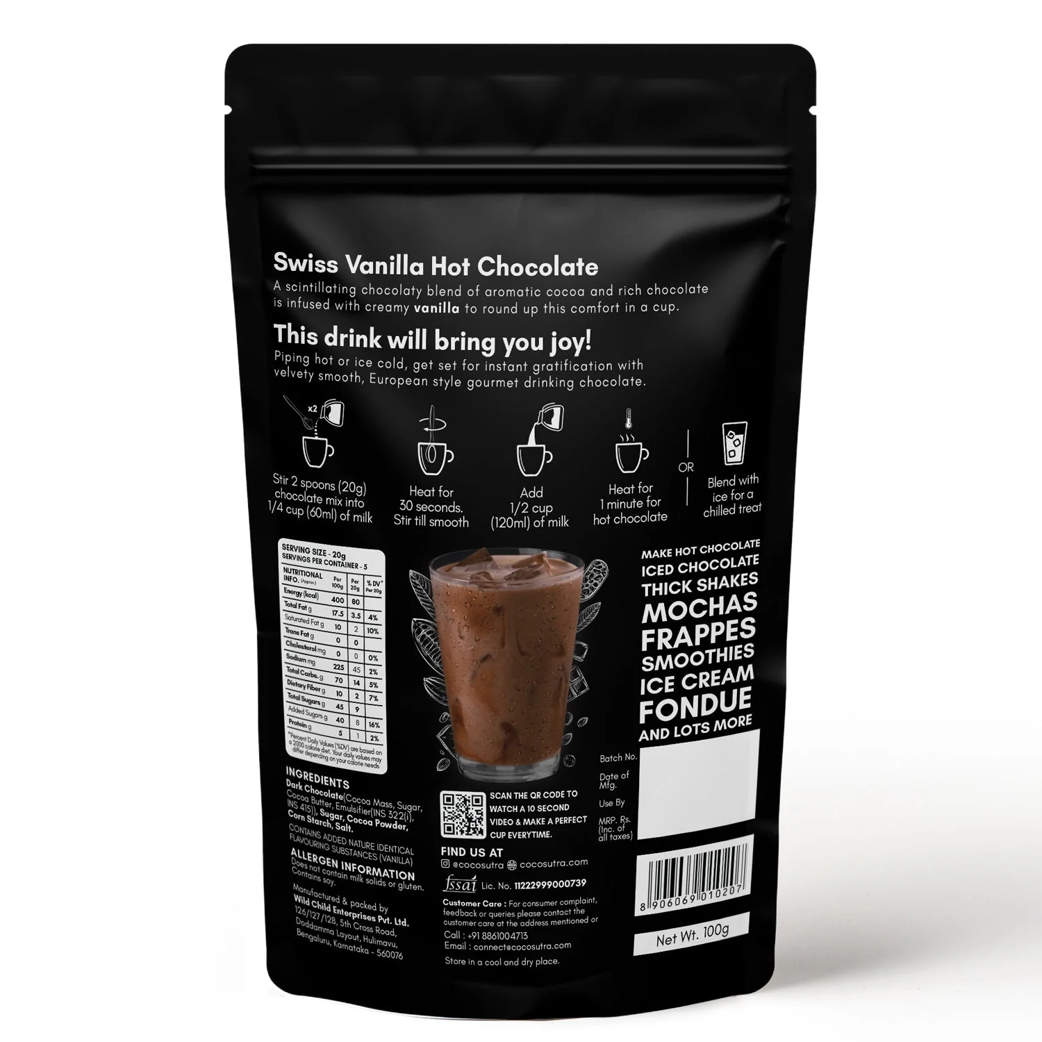 Drinking Chocolate Mix - Swiss Vanilla - Image 3