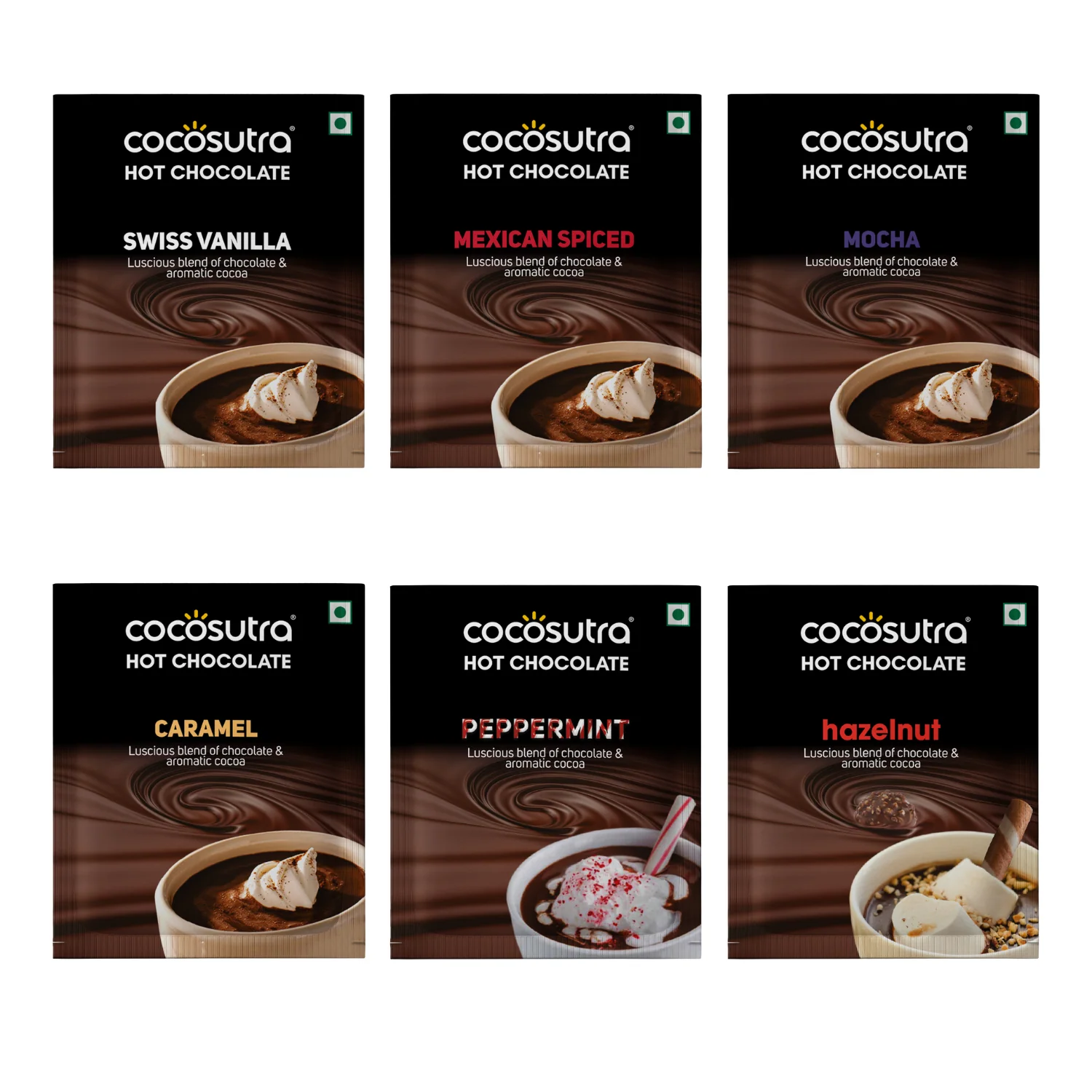 Drinking Chocolate Single Serves | 6 Flavours