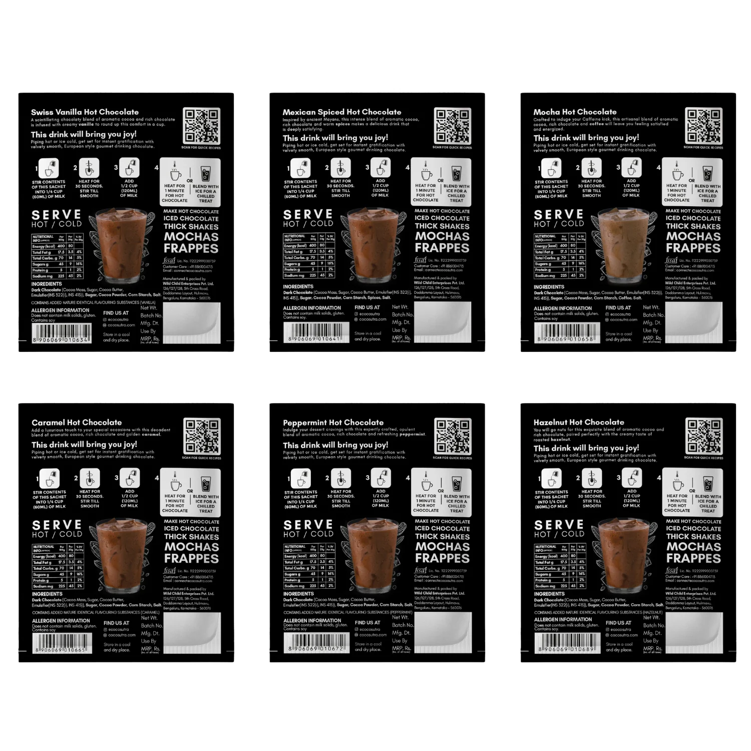 Drinking Chocolate Single Serves | 6 Flavours - Image 2