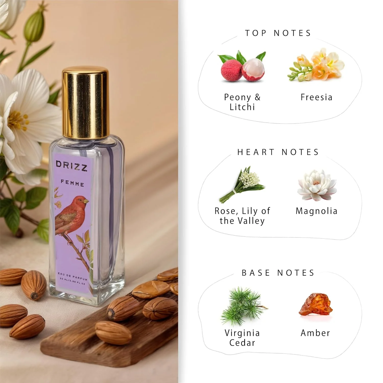 DRIZZ Femme Eau De Parfum for Women 20ml - Image 2