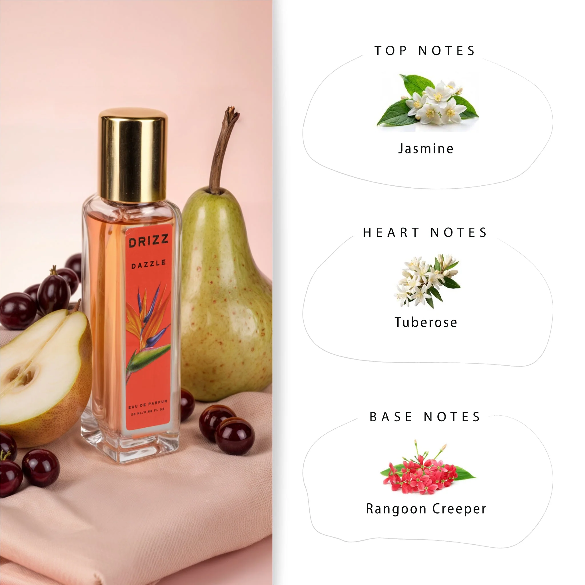 DRIZZ Fit for a Queen Luxury Women Eau De Parfum Gift Set 4x20ml for Women with Spark, Femme, Dazzle, Queen Perfumes - Image 5