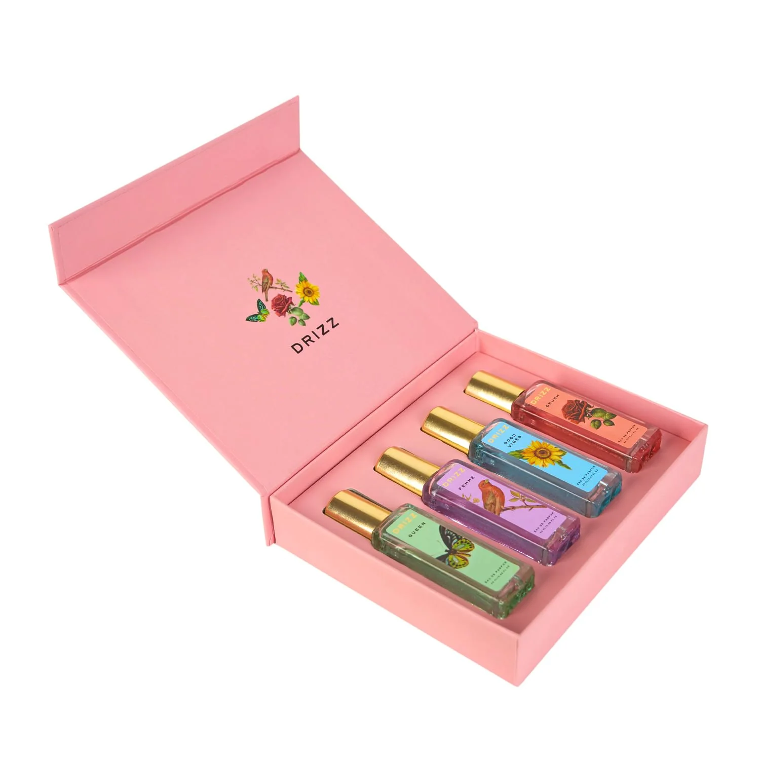 DRIZZ Glow Up Luxury Women Eau De Parfum Gift Set 4x20ml for Women with Crush, Femme, Queen, Good Vibes Perfumes - Image 3