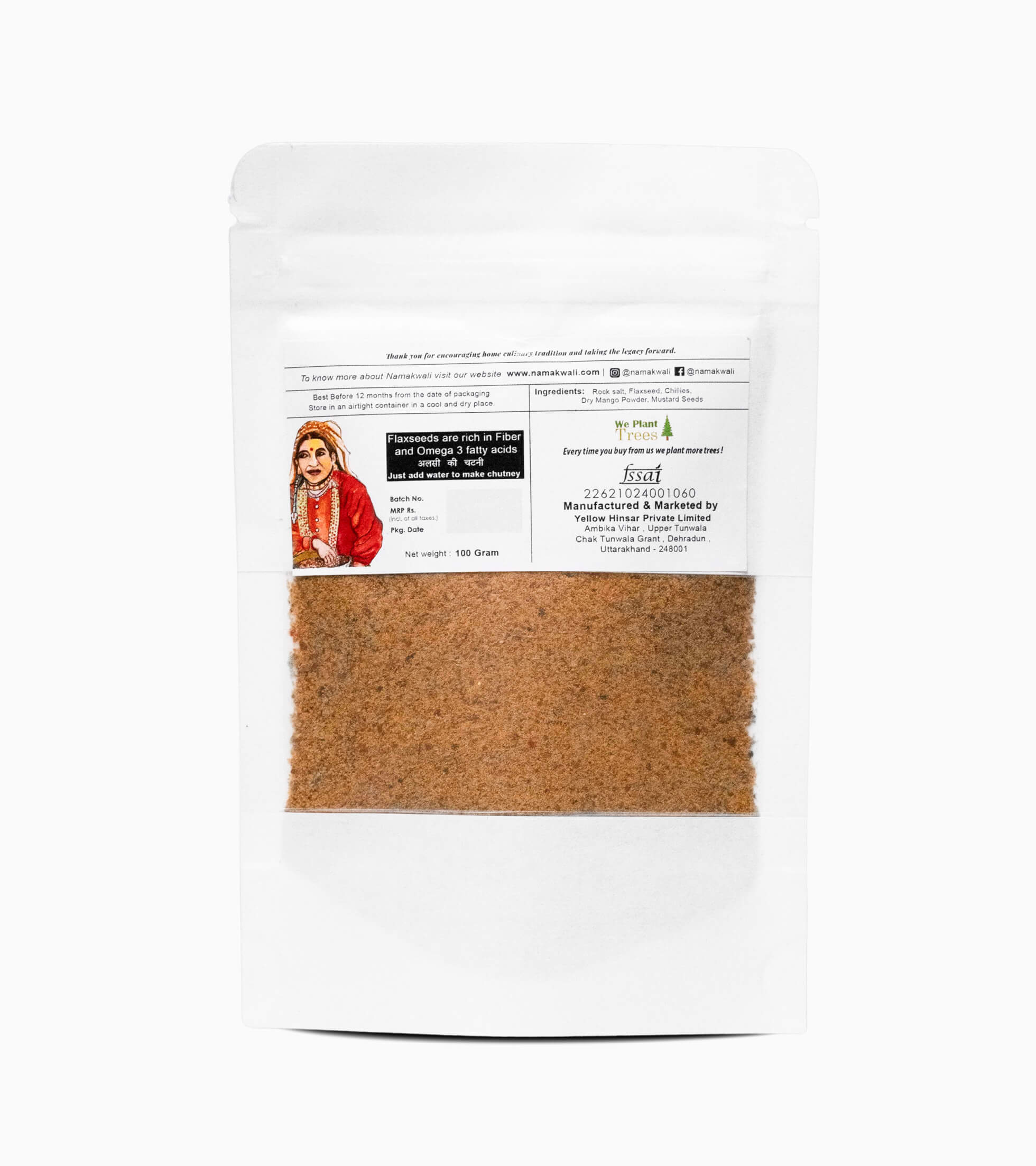 Dry Flaxseed Chutney Powder, 100G - Image 2