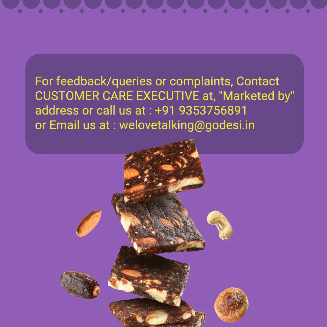 Dry-Fruit Date Bars | No Refined Sugar – 100% Natural | Anjeer, Dates, Badam & Cashews | DESi Meetha – 200 Gms - Image 7