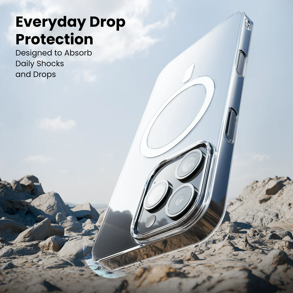 Dsynk Gear Anti-Yellow Clear Case for iPhone 16 Pro | UV Shield Technology | Zero-Yellowing Formula | MagSafe Compatible | Drop Protection (TPU + Polycarbonate | Crystal Clear) - Image 4