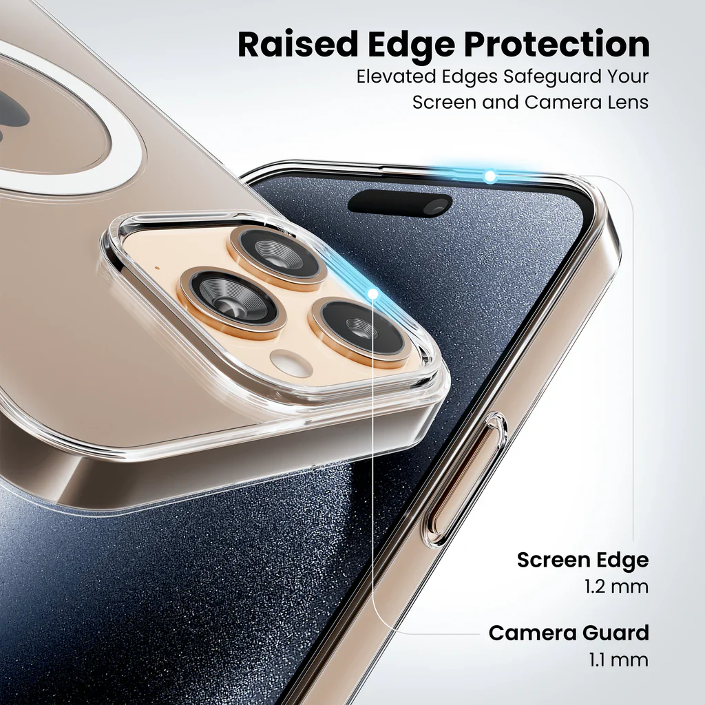 Dsynk Gear Anti-Yellow Clear Case for iPhone 16 Pro | UV Shield Technology | Zero-Yellowing Formula | MagSafe Compatible | Drop Protection (TPU + Polycarbonate | Crystal Clear) - Image 5